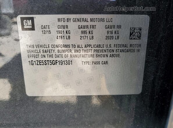 1G1ZE5ST5GF191301 2016 CHEVROLET MALIBU Charcoal 