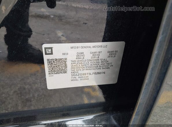 1G1ZG5ST5LF026076 2020 CHEVROLET MALIBU Black Engine compartment view