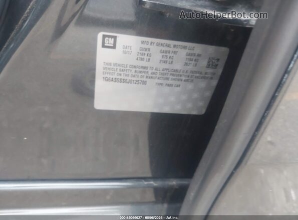 1G6AS5SS6J0125700 2018 CADILLAC CTS Gray Vista del compartimento del motor