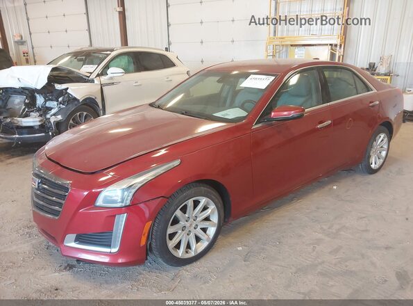 1G6AW5SX2G0135214 2016 CADILLAC CTS Red Առջևի ձախ երեք քառորդ տեսարան