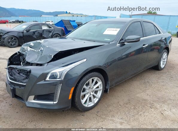1G6AW5SX5H0215513 2017 CADILLAC CTS Gray Առջևի ձախ երեք քառորդ տեսարան