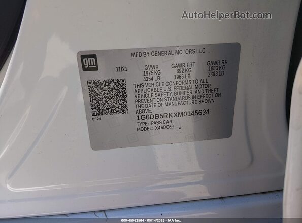 1G6DB5RKXM0145634 2021 CADILLAC CT4 White Շարժիչի բաժամունքի տեսք