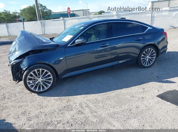 1G6DN5RK0S0117698 2025 CADILLAC CT5 Dark Blue წინა მარცხენა ხედი სამი მეოთხედიდან