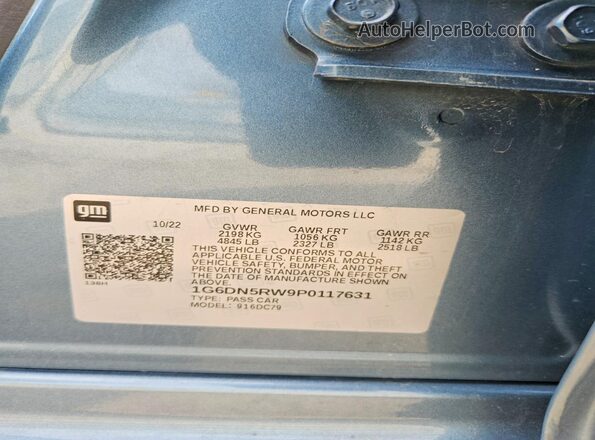 1G6DN5RW9P0117631 2023 CADILLAC CT5 Turquoise 
