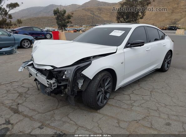 1G6DP5RK2S0104302 2025 CADILLAC CT5 White Առջևի ձախ երեք քառորդ տեսարան