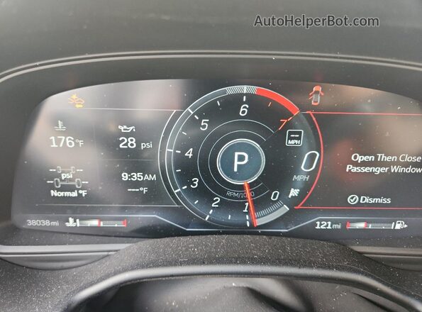 1G6DP5RK6M0115855 2021 CADILLAC CT5 White ხელსაწყოთა პანელის ხედი