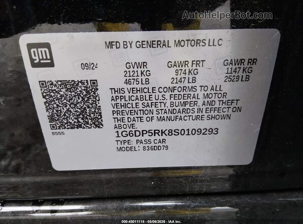1G6DP5RK8S0109293 2025 CADILLAC CT5 Black 