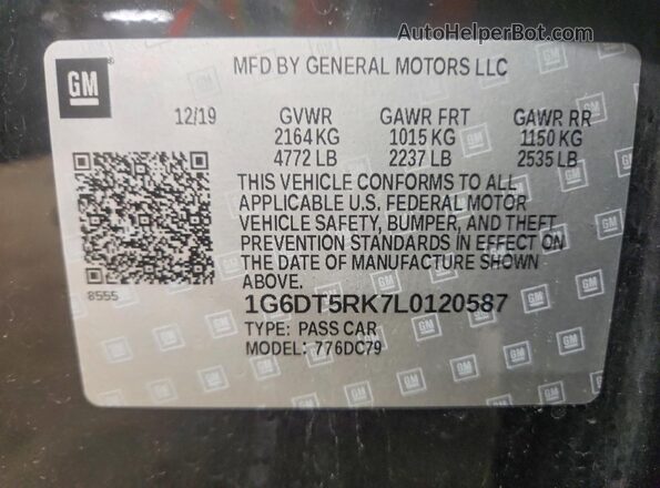 1G6DT5RK7L0120587 2020 CADILLAC CT5 Black 