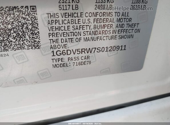 1G6DV5RW7S0120911 2025 CADILLAC CT5 Белый Вид подкапотного пространства