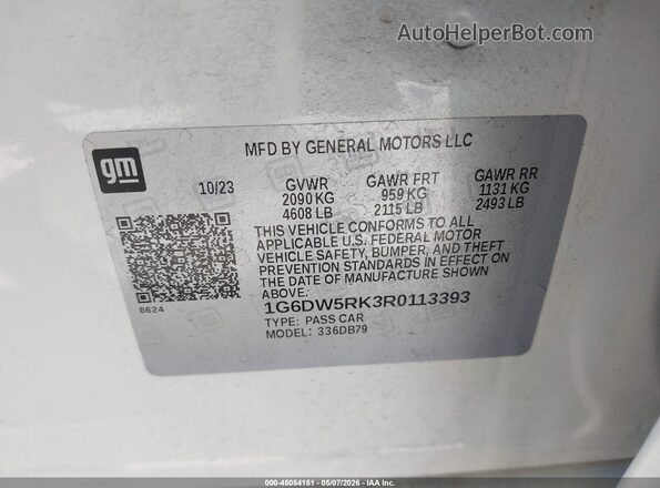 1G6DW5RK3R0113393 2024 CADILLAC CT5 White 