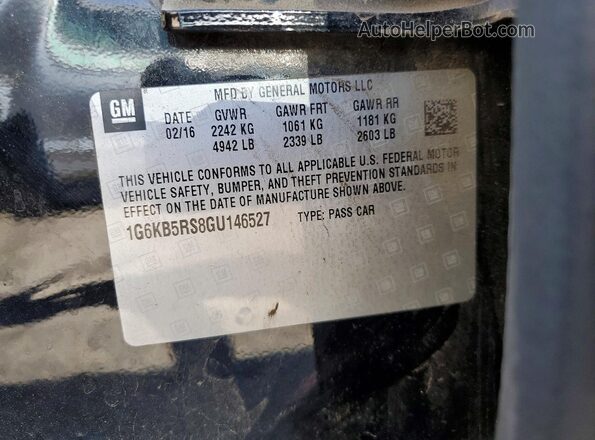 1G6KB5RS8GU146527 2016 CADILLAC CT6 Black 
