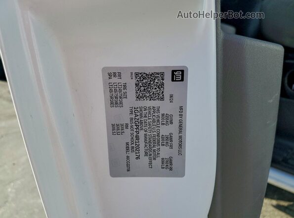 1GAZGPFP4R1202176 2024 CHEVROLET EXPRESS White Vista de la etiqueta del VIN
