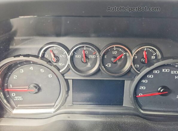 1GC1YNE75LF288289 2020 CHEVROLET SILVERADO Silver Вид щитка приладів