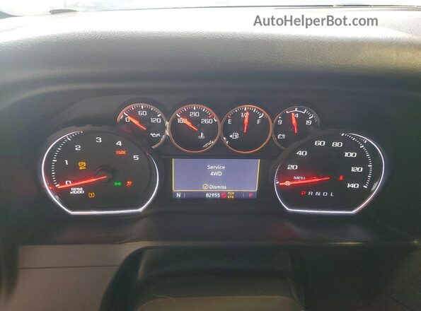 1GC1YNEY3MF290424 2021 CHEVROLET SILVERADO Белый Вид щитка приборов