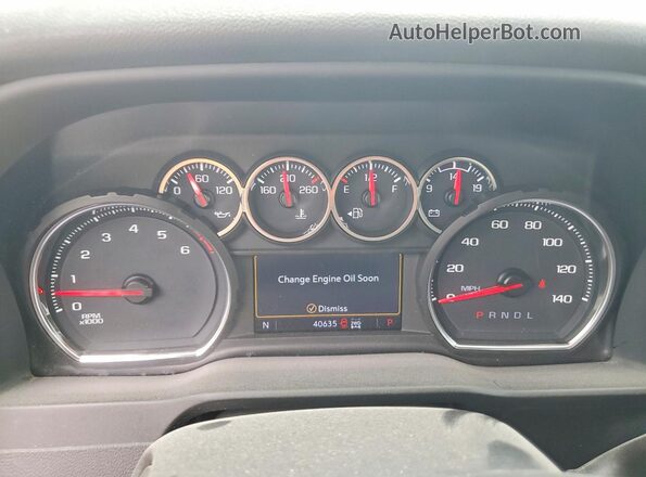 1GC2YNE73NF150595 2022 CHEVROLET SILVERADO White Вид щитка приладів