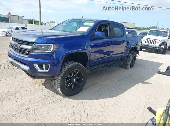 1GCGSDE37G1364276 2016 CHEVROLET COLORADO Blue წინა მარცხენა ხედი სამი მეოთხედიდან