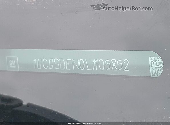 1GCGSDEN0L1105852 2020 CHEVROLET COLORADO Red 