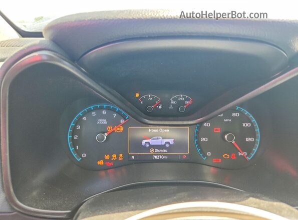 1GCGSDENXM1296424 2021 CHEVROLET COLORADO Black Vista del cuadro de instrumentos