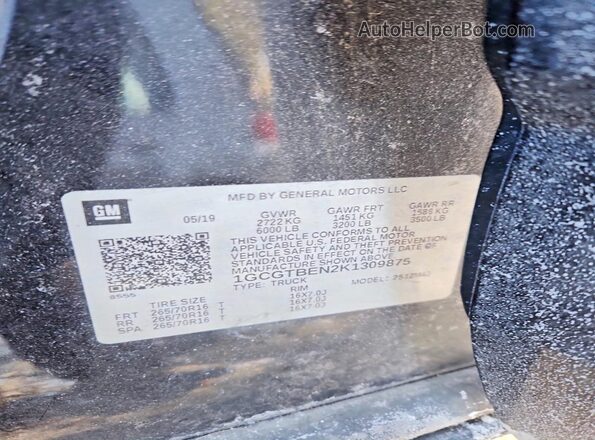 1GCGTBEN2K1309875 2019 CHEVROLET COLORADO Black Engine compartment view