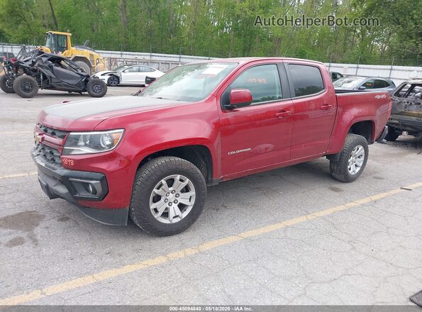 1GCGTCEN0M1133384 2021 CHEVROLET COLORADO Бордовый Передняя левая четверть