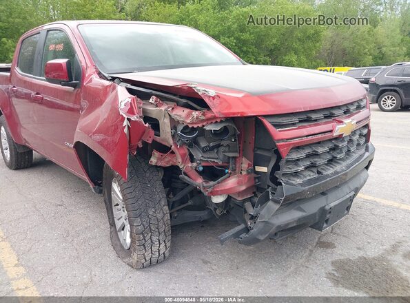 1GCGTCEN0M1133384 2021 CHEVROLET COLORADO Бордовый Вид спереди