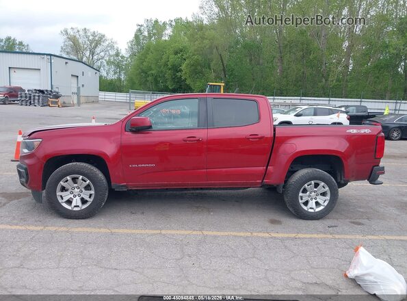 1GCGTCEN0M1133384 2021 CHEVROLET COLORADO Бордовый 
