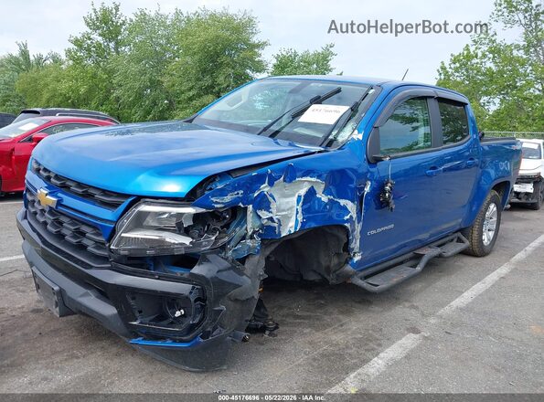 1GCGTCENXN1106453 2022 CHEVROLET COLORADO Blue Передня ліва чверть