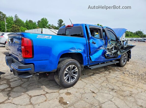 1GCGTDEN0M1242708 2021 CHEVROLET COLORADO Blue Trasero derecho