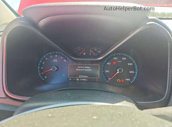 1GCGTDEN4K1205612 2019 CHEVROLET COLORADO Red Widok zestawu wskaźników