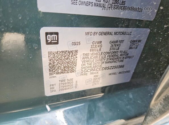 1GCPACED8SZ250366 2025 CHEVROLET SILVERADO Green 