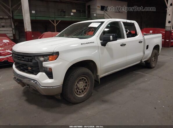 1GCPDAEKXRZ241009 2024 CHEVROLET SILVERADO White Առջևի ձախ երեք քառորդ տեսարան