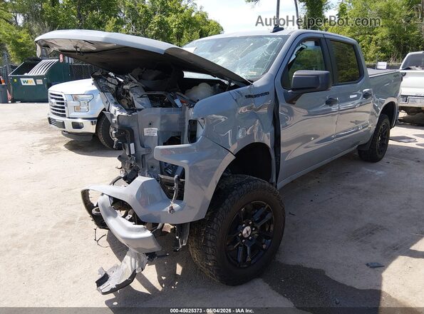 1GCPDBEK6RZ340044 2024 CHEVROLET SILVERADO Gray წინა მარცხენა ხედი სამი მეოთხედიდან