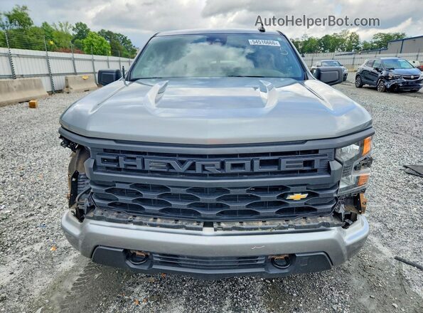 1GCPDBEKXPZ289693 2023 CHEVROLET SILVERADO Gray Front view