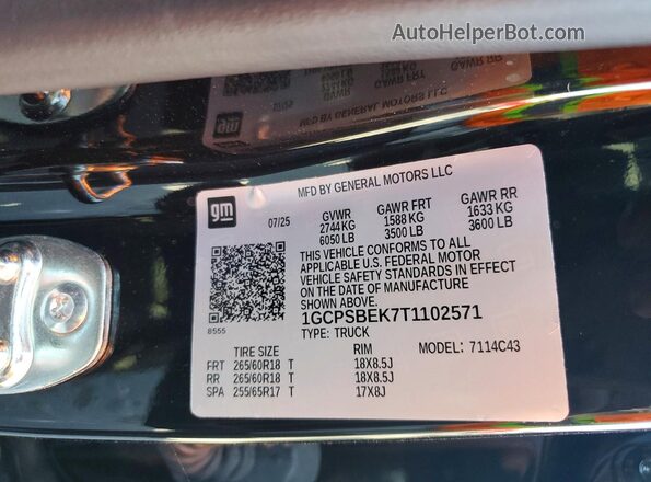 1GCPSBEK7T1102571 2026 CHEVROLET COLORADO Black 