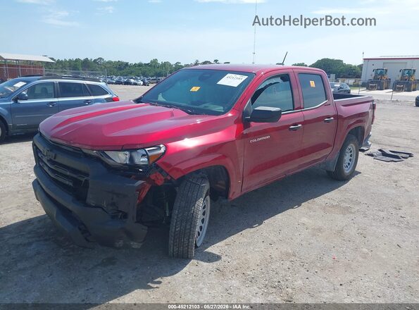 1GCPSBEK7T1191722 2026 CHEVROLET COLORADO Red წინა მარცხენა ხედი სამი მეოთხედიდან