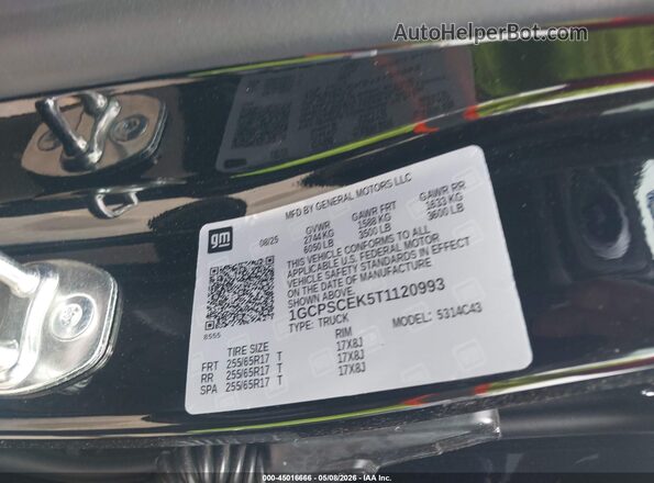 1GCPSCEK5T1120993 2026 CHEVROLET COLORADO Black Engine compartment view