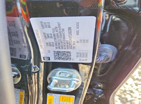 1GCPTCEK4T1165386 2026 CHEVROLET COLORADO Black Widok naklejki z numerem VIN