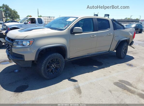 1GCPTEE10M1134043 2021 CHEVROLET COLORADO Beige Front left