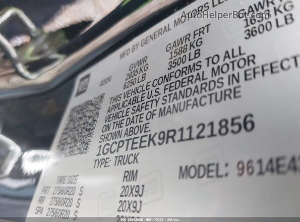 1GCPTEEK9R1121856 2024 CHEVROLET COLORADO Black 
