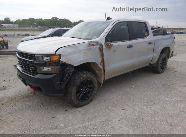 1GCPYCEF1MZ290692 2021 CHEVROLET SILVERADO Gray წინა მარცხენა ხედი სამი მეოთხედიდან