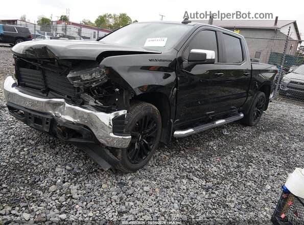 1GCPYDEKXMZ149798 2021 CHEVROLET SILVERADO Black წინა მარცხენა ხედი სამი მეოთხედიდან