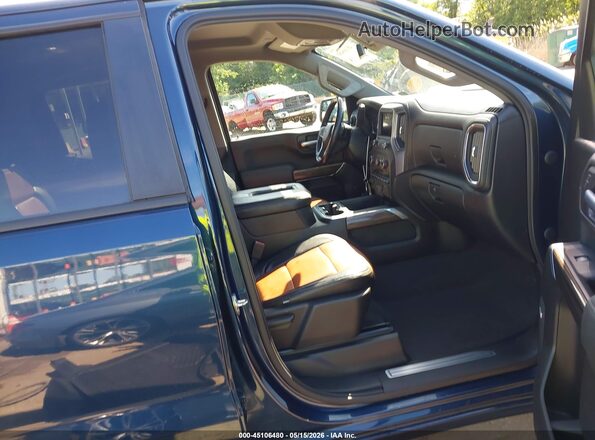 1GCPYFED7LZ271448 2020 CHEVROLET SILVERADO Синий Вид салона спереди