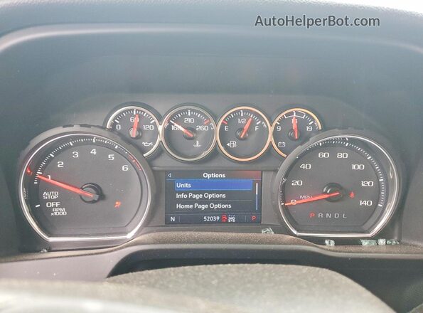 1GCPYFED8LZ378380 2020 CHEVROLET SILVERADO Black Instrument cluster view