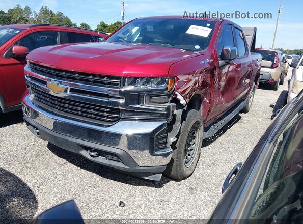 1GCUYDED2MZ443622 2021 CHEVROLET SILVERADO Red წინა მარცხენა ხედი სამი მეოთხედიდან