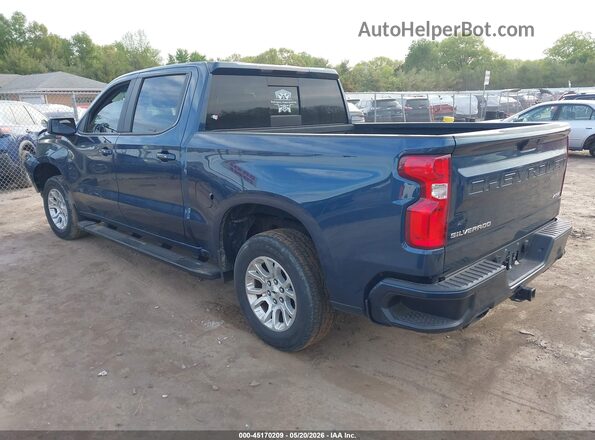 1GCUYEED5KZ136836 2019 CHEVROLET SILVERADO Blue Trasero izquierdo