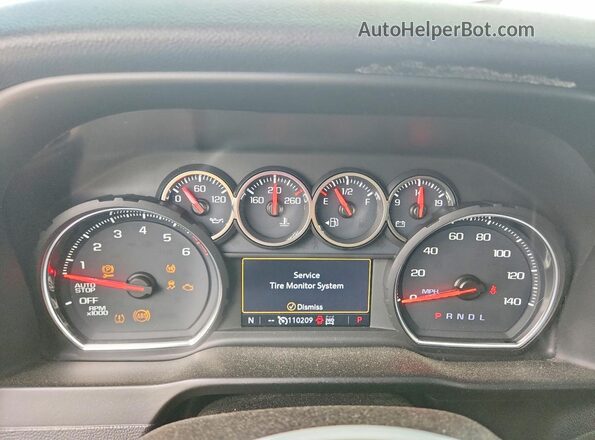 1GCUYEED8KZ103796 2019 CHEVROLET SILVERADO Black Вид щитка приладів