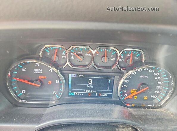 1GCVKREC2HZ359638 2017 CHEVROLET SILVERADO Gray Вид щитка приладів