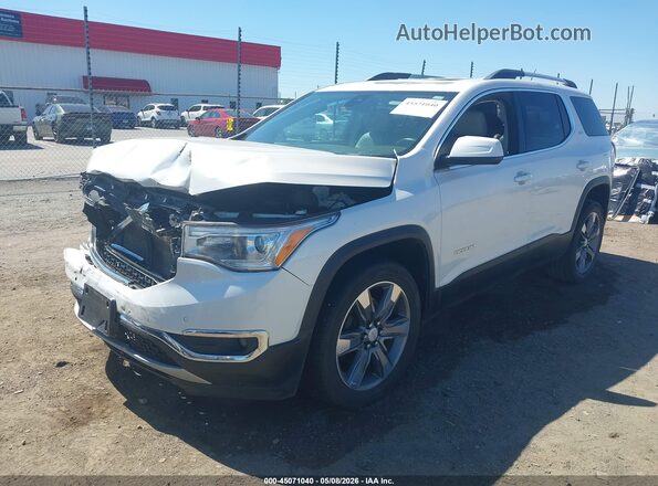 1GKKNNLS2JZ141433 2018 GMC ACADIA White წინა მარცხენა ხედი სამი მეოთხედიდან