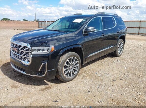 1GKKNPLS3MZ187577 2021 GMC ACADIA Black Առջևի ձախ երեք քառորդ տեսարան