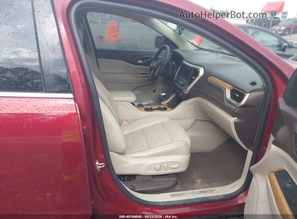 1GKKNPLS8HZ219980 2017 GMC ACADIA Maroon წინა სალონის ხედი